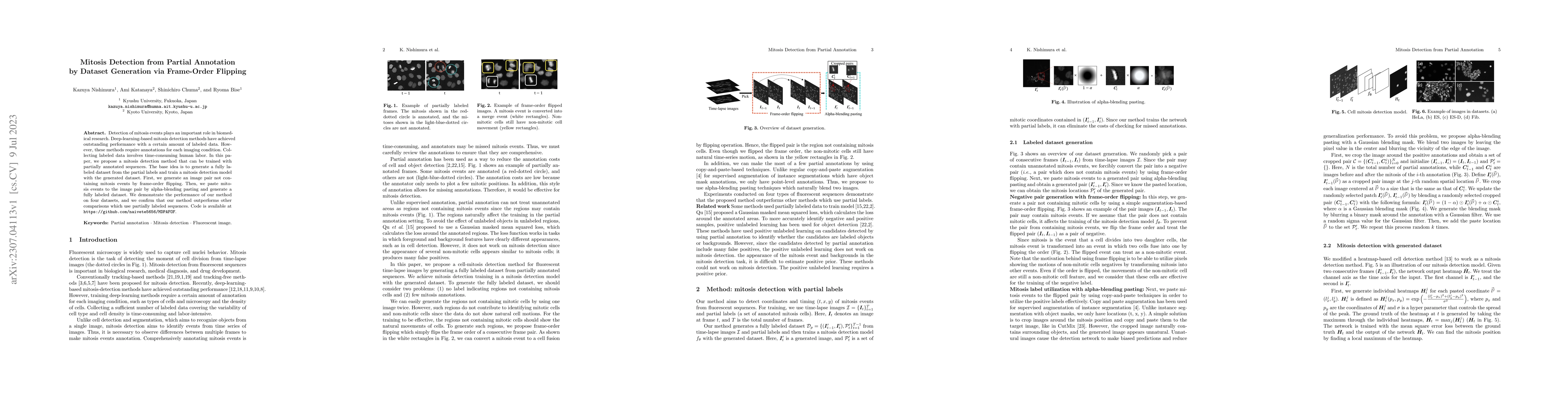 Thumbnail for Mitosis Detection from Partial Annotation by Dataset Generation via
  Frame-Order Flipping