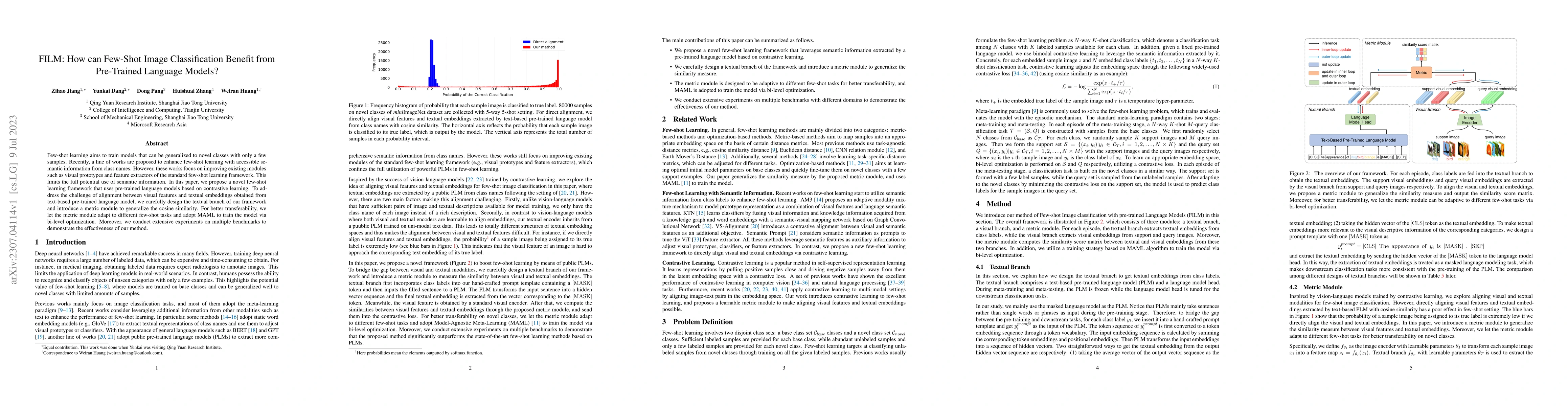 Thumbnail for FILM: How can Few-Shot Image Classification Benefit from Pre-Trained
  Language Models?