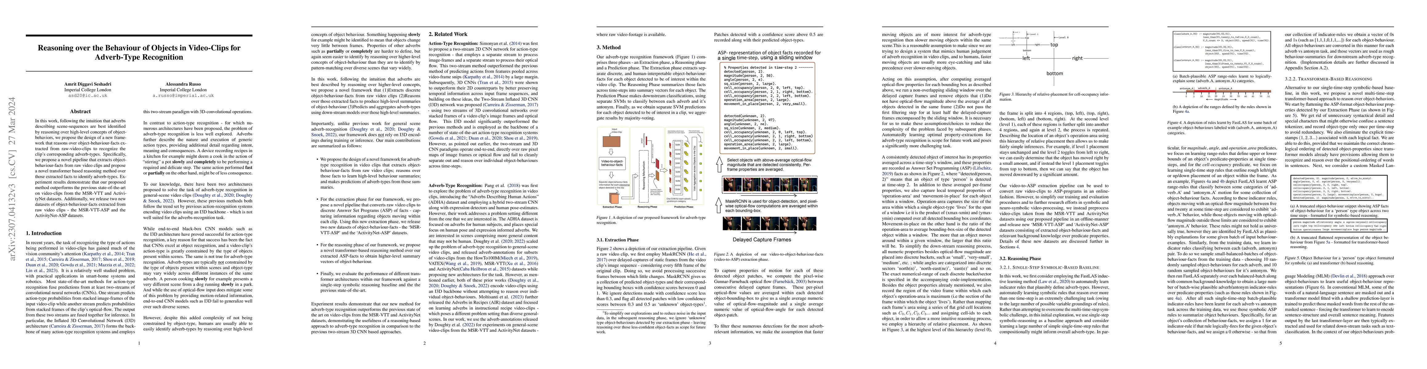 Thumbnail for Reasoning over the Behaviour of Objects in Video-Clips for Adverb-Type
  Recognition