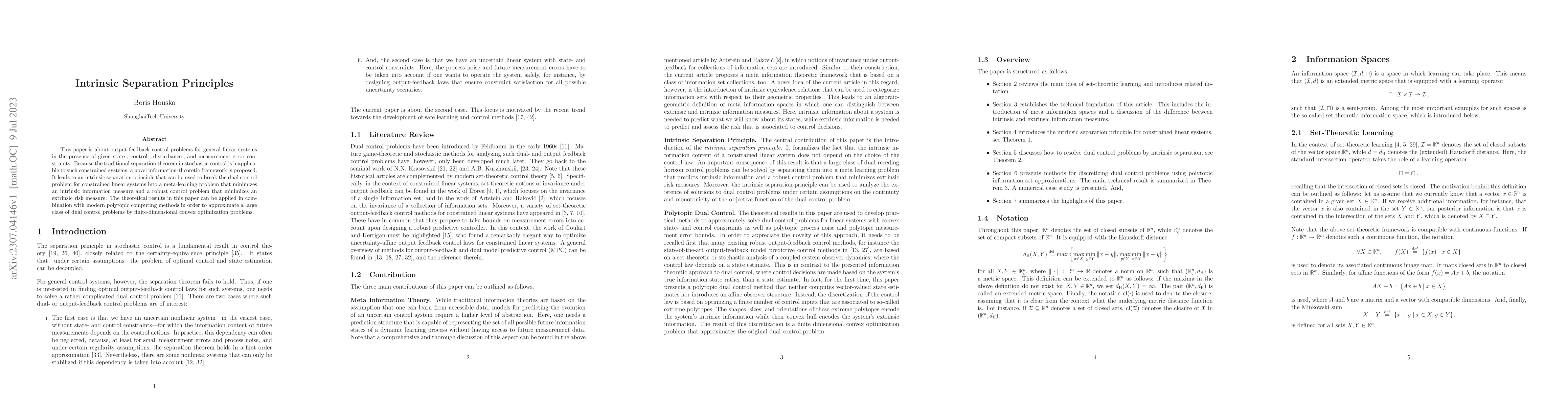 Thumbnail for Intrinsic Separation Principles