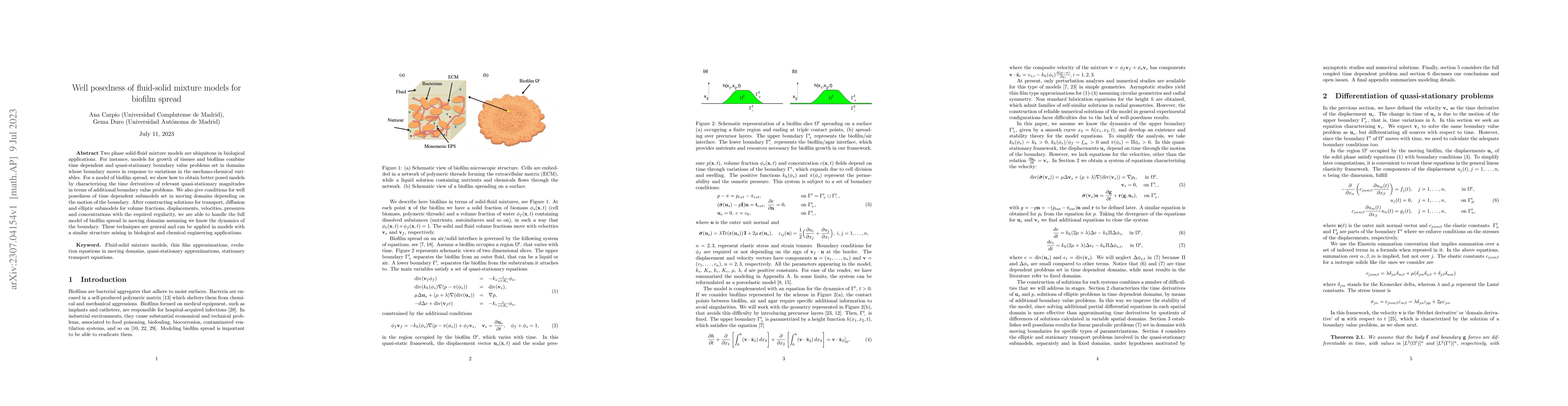 Thumbnail for Well posedness of fluid/solid mixture models for biofilm spread