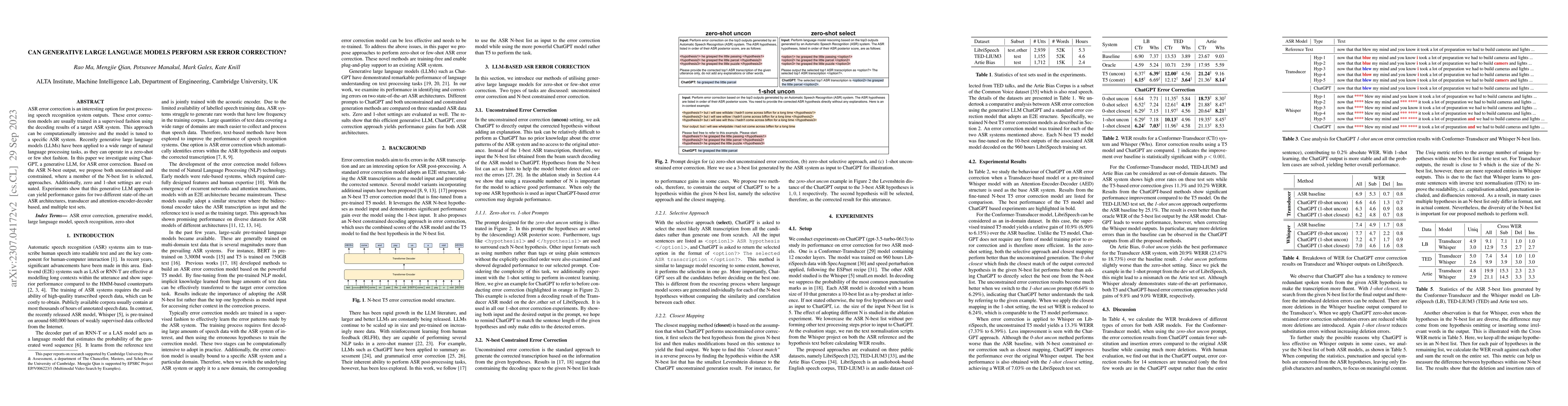 Thumbnail for Can Generative Large Language Models Perform ASR Error Correction?