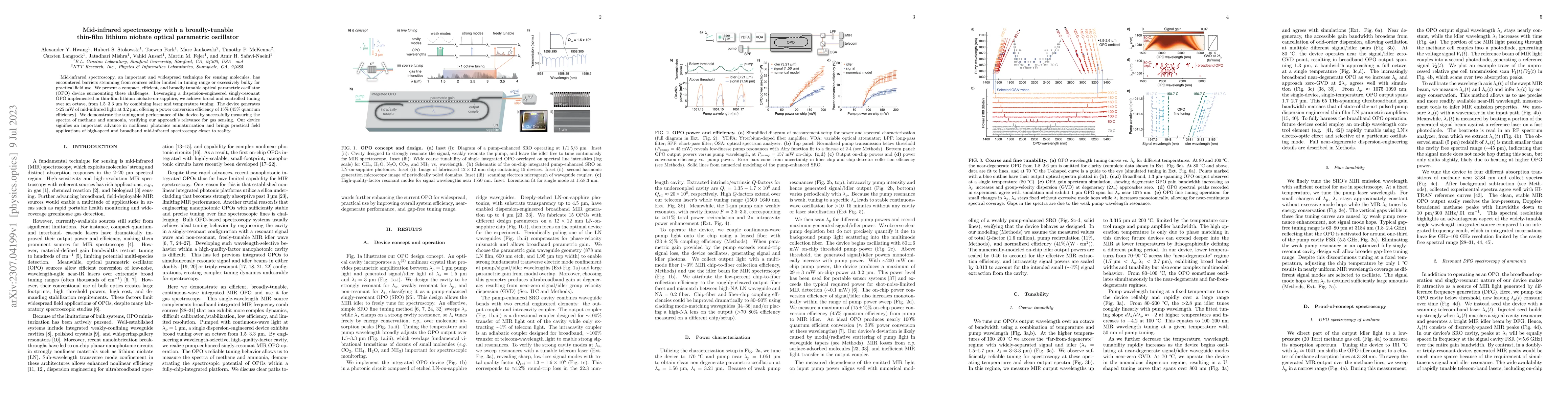 Thumbnail for Mid-infrared spectroscopy with a broadly tunable thin-film lithium
  niobate optical parametric oscillator