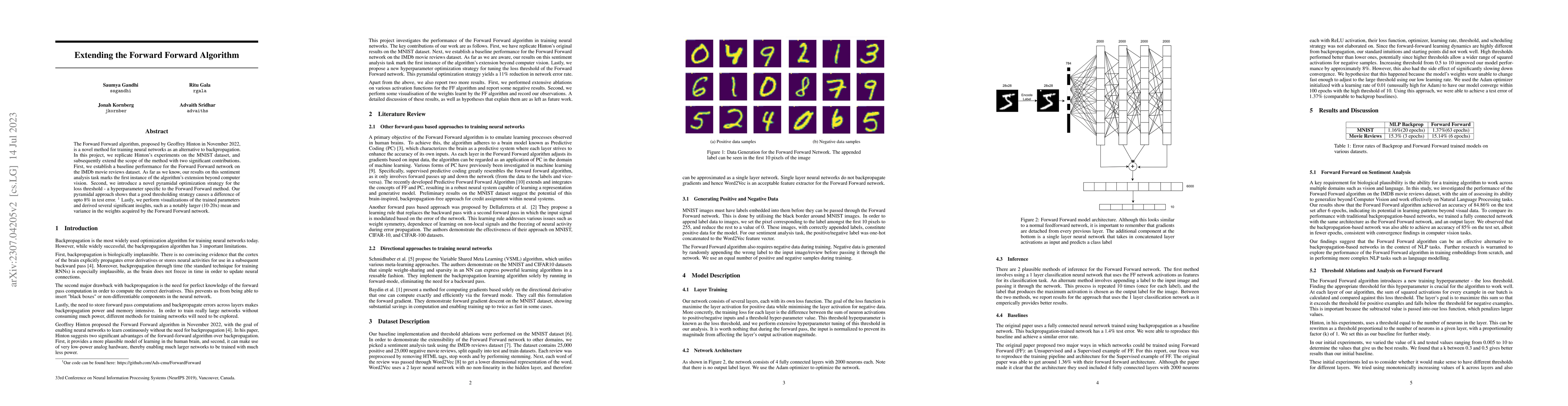 Thumbnail for Extending the Forward Forward Algorithm