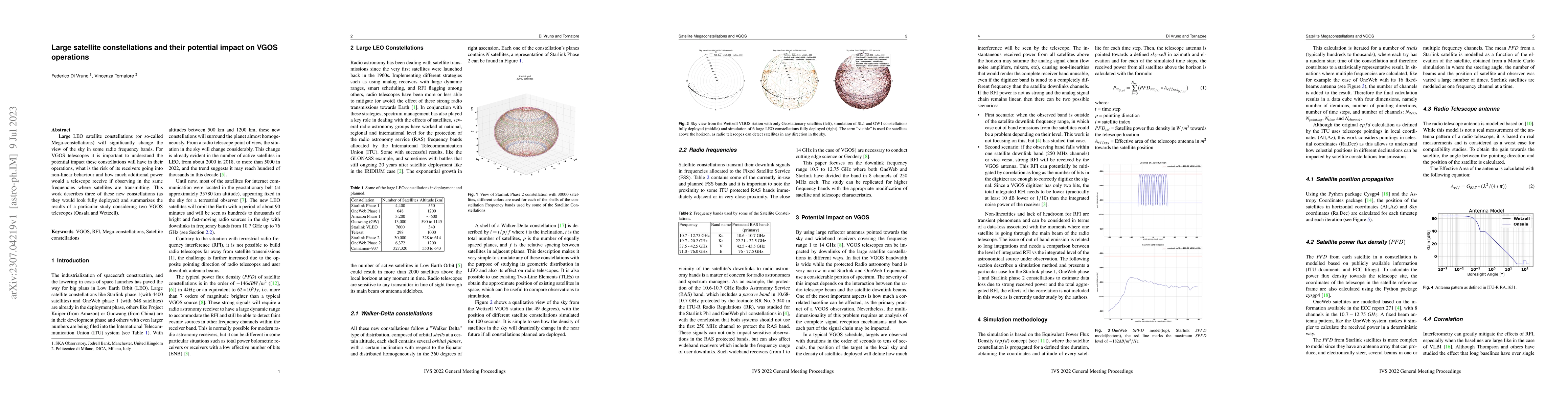 Thumbnail for Large Satellite Constellations and Their Potential Impact on VGOS
  Operations