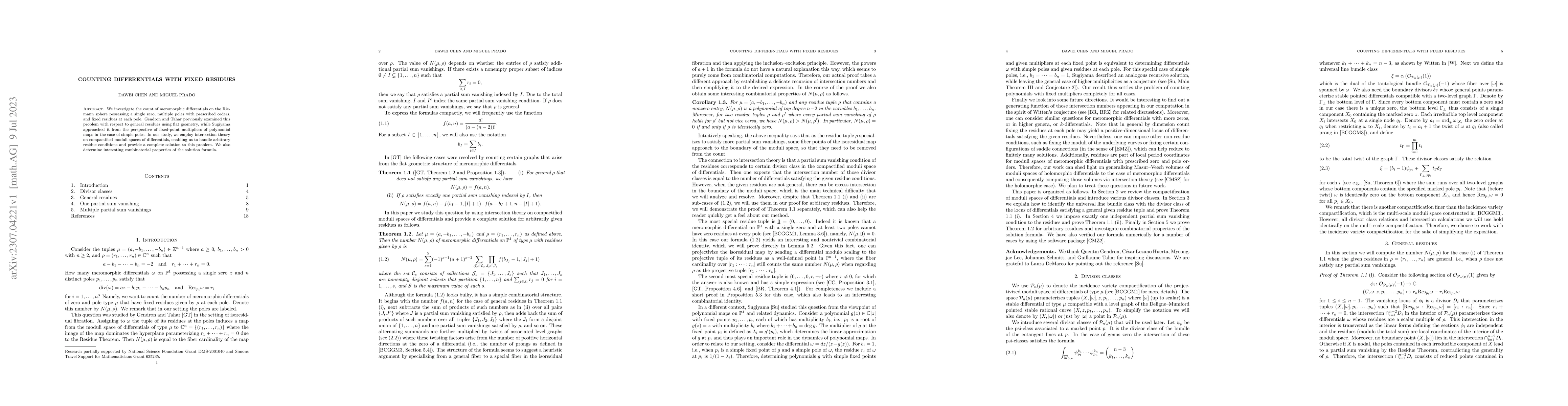 Thumbnail for Counting differentials with fixed residues