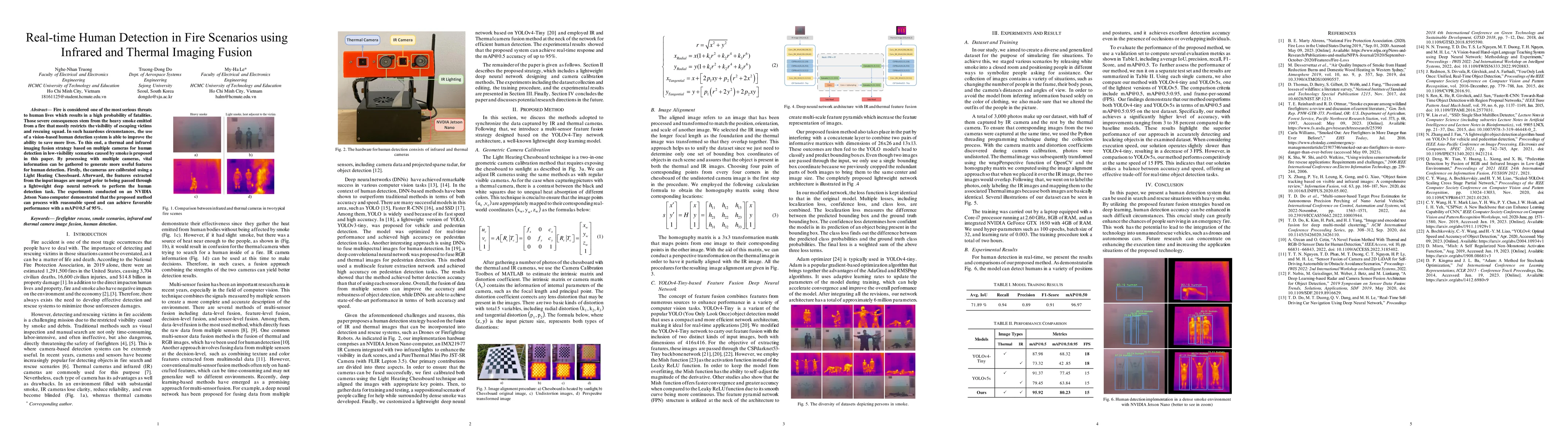 Thumbnail for Real-time Human Detection in Fire Scenarios using Infrared and Thermal
  Imaging Fusion