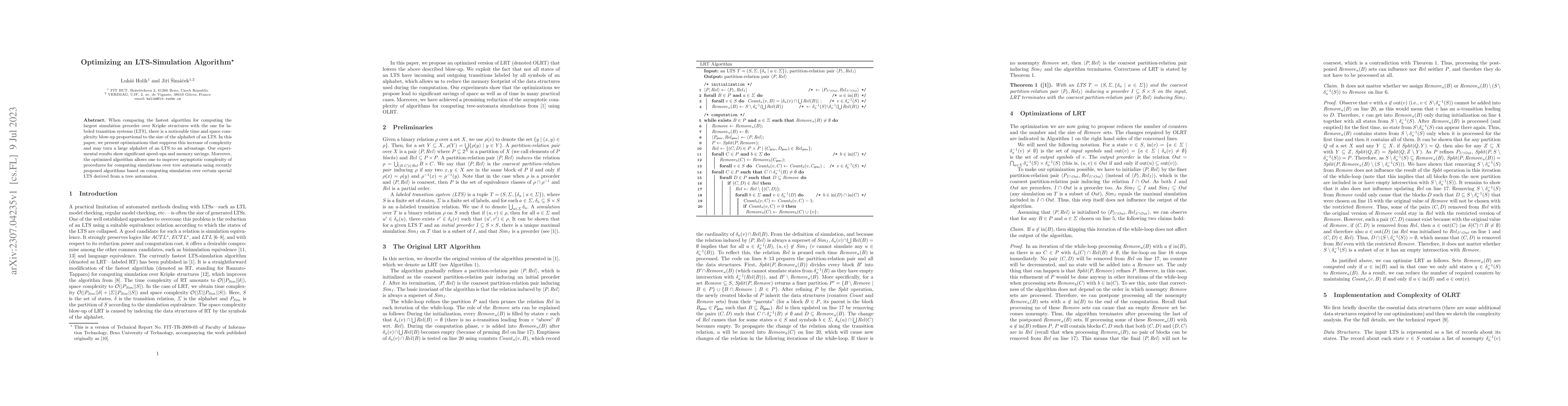 Thumbnail for Optimizing an LTS-Simulation Algorithm (Technical Report)