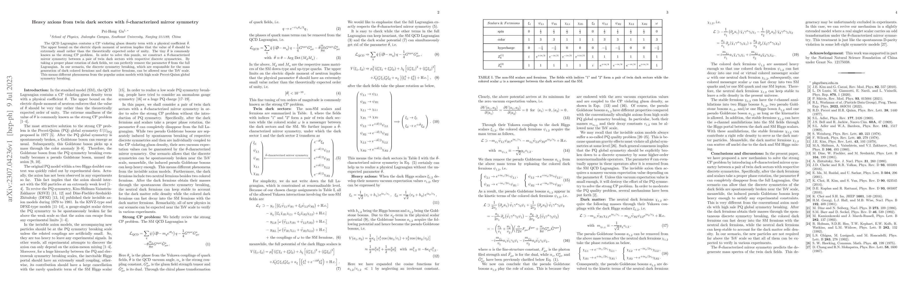 Thumbnail for Heavy axions from twin dark sectors with $\bar{\theta}$-characterized
  mirror symmetry