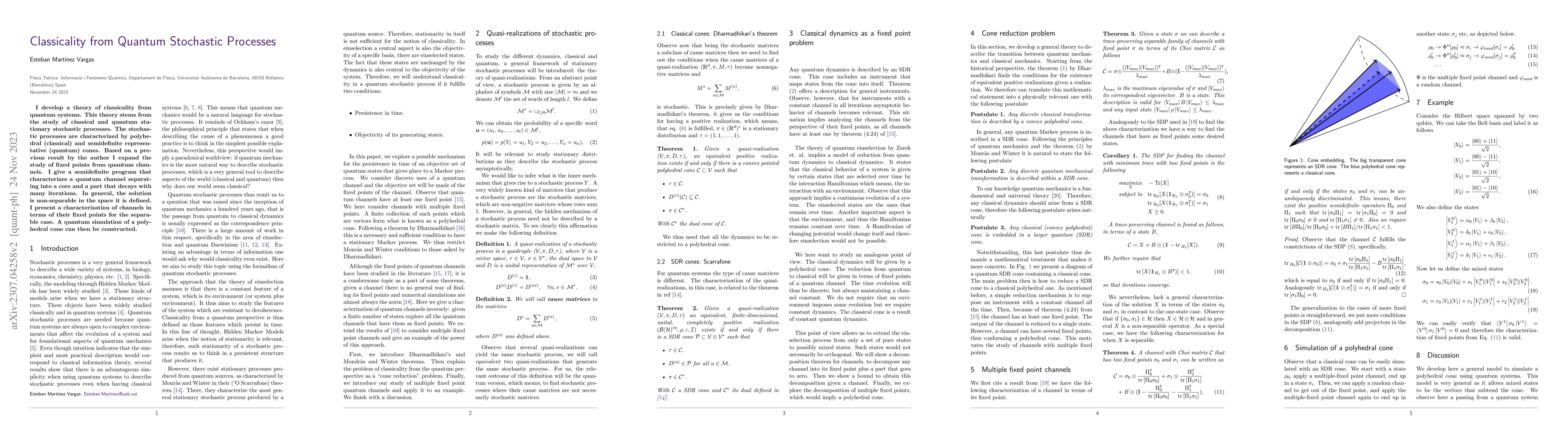 Thumbnail for Classicality from Quantum Stochastic Processes