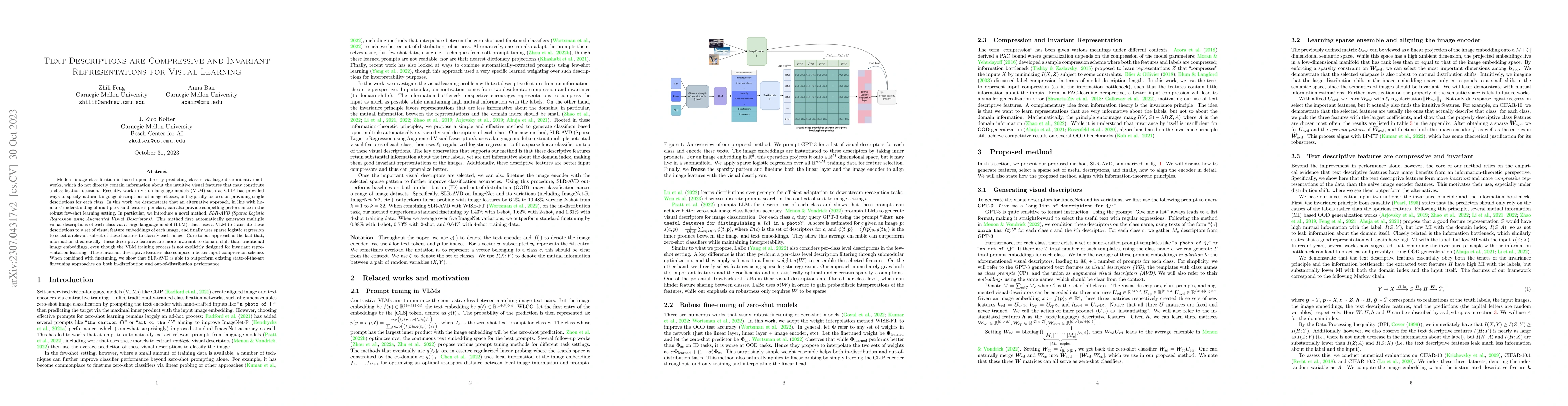 Thumbnail for Text Descriptions are Compressive and Invariant Representations for
  Visual Learning