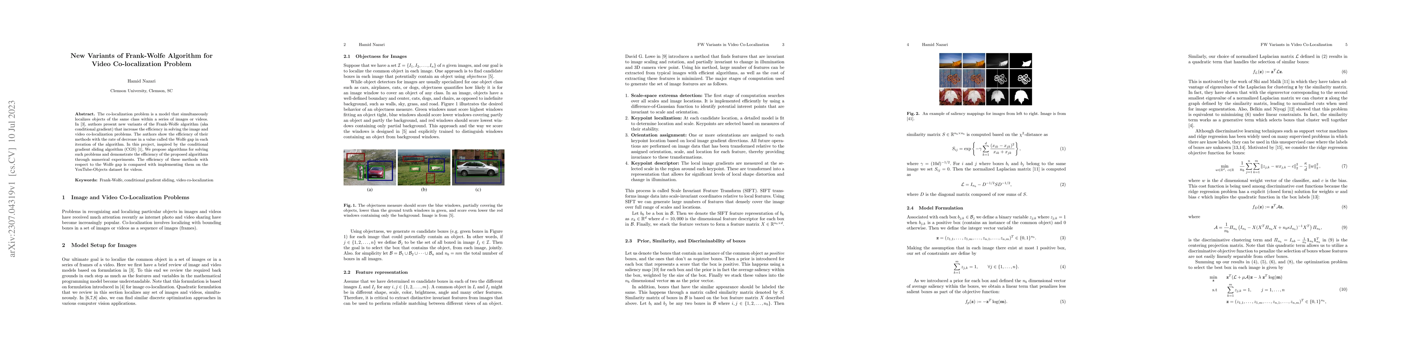 Thumbnail for New Variants of Frank-Wolfe Algorithm for Video Co-localization Problem