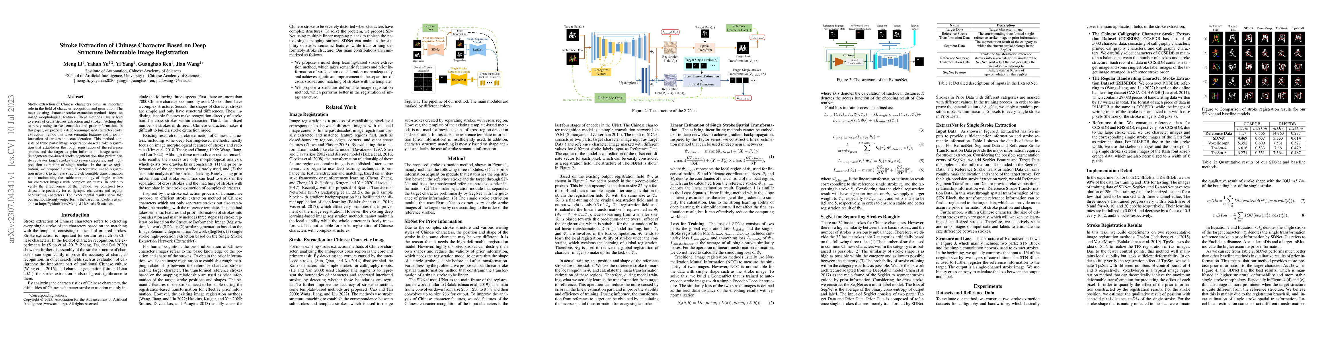 Thumbnail for Stroke Extraction of Chinese Character Based on Deep Structure
  Deformable Image Registration