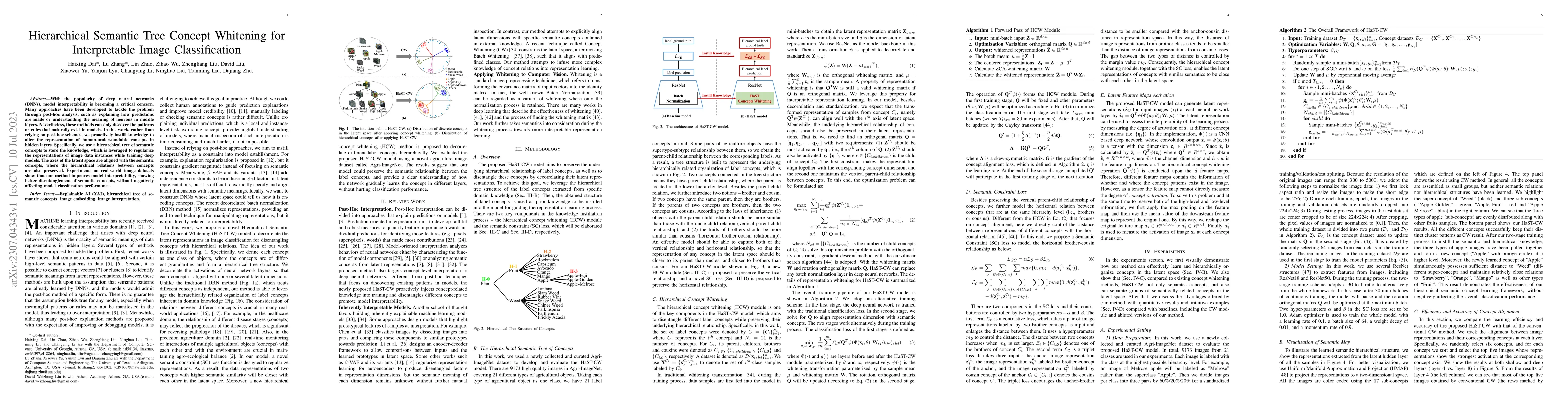 Thumbnail for Hierarchical Semantic Tree Concept Whitening for Interpretable Image
  Classification