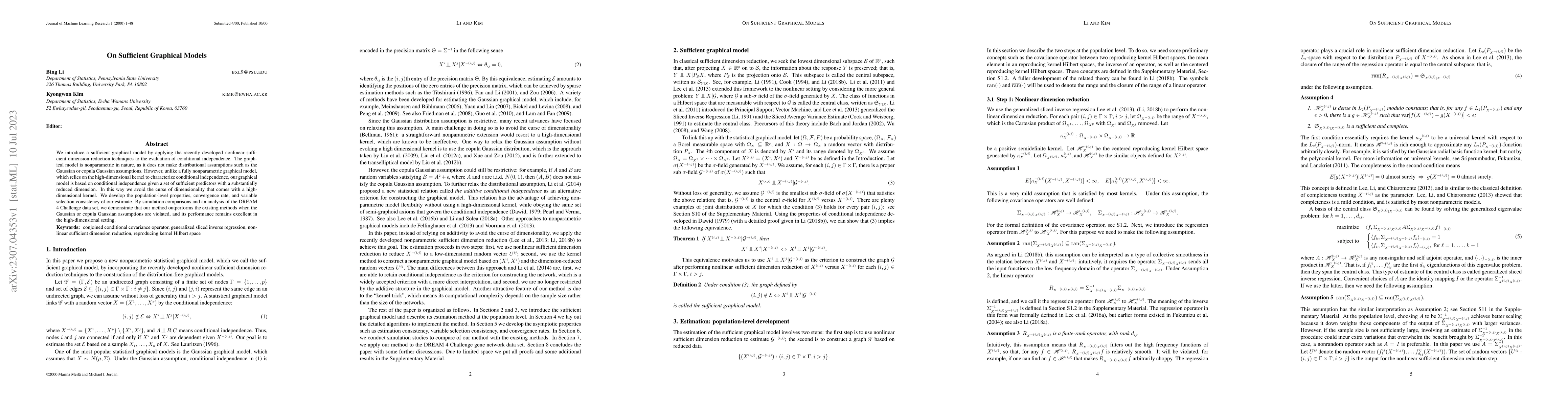 Thumbnail for On Sufficient Graphical Models