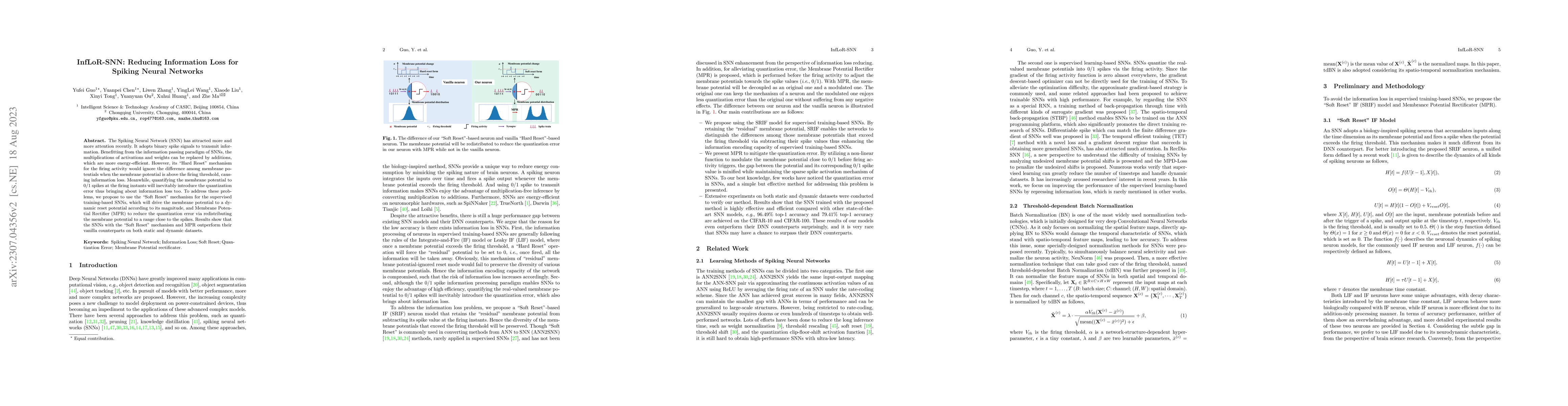 Thumbnail for InfLoR-SNN: Reducing Information Loss for Spiking Neural Networks