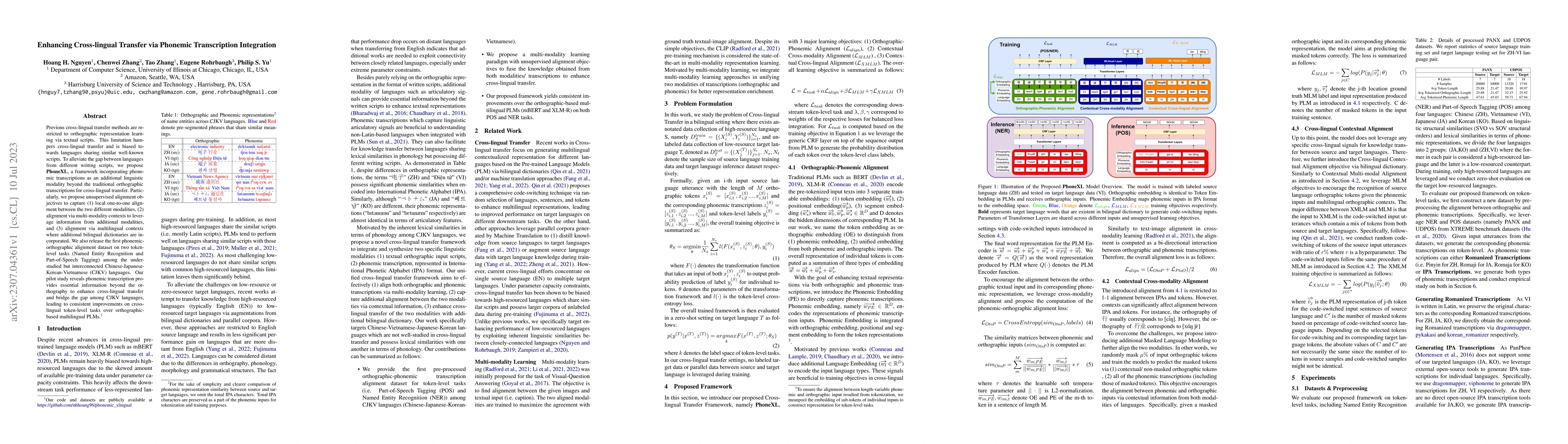 Thumbnail for Enhancing Cross-lingual Transfer via Phonemic Transcription Integration