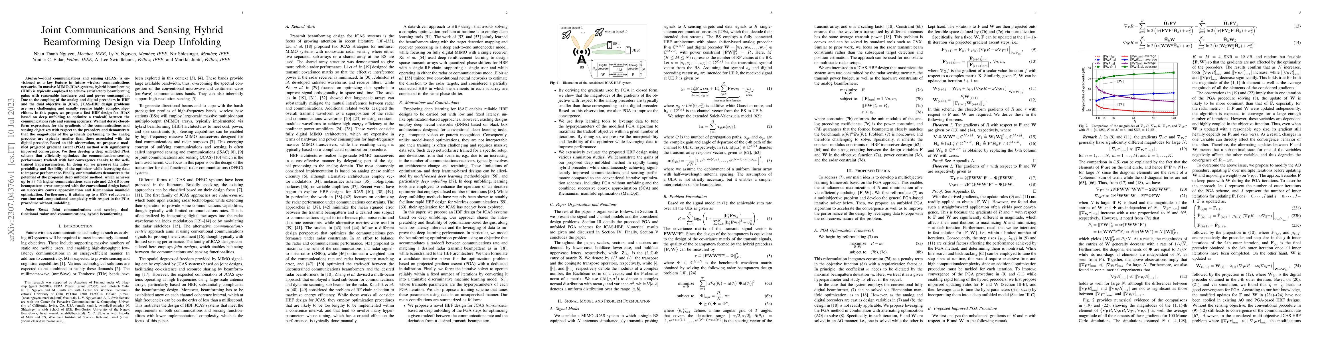 Thumbnail for Joint Communications and Sensing Hybrid Beamforming Design via Deep
  Unfolding