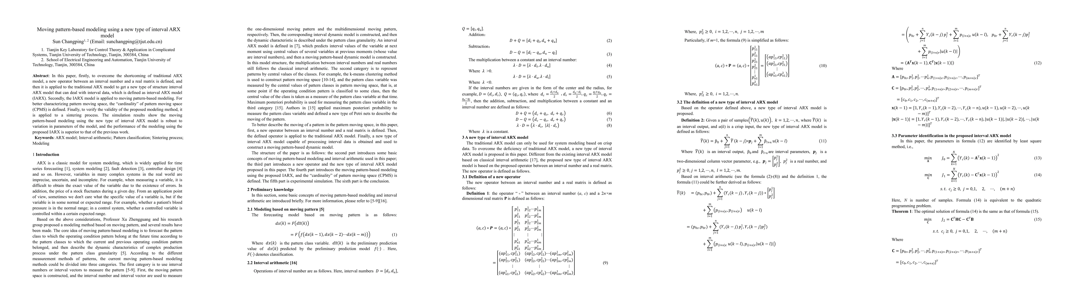 Thumbnail for Moving pattern-based modeling using a new type of interval ARX model
