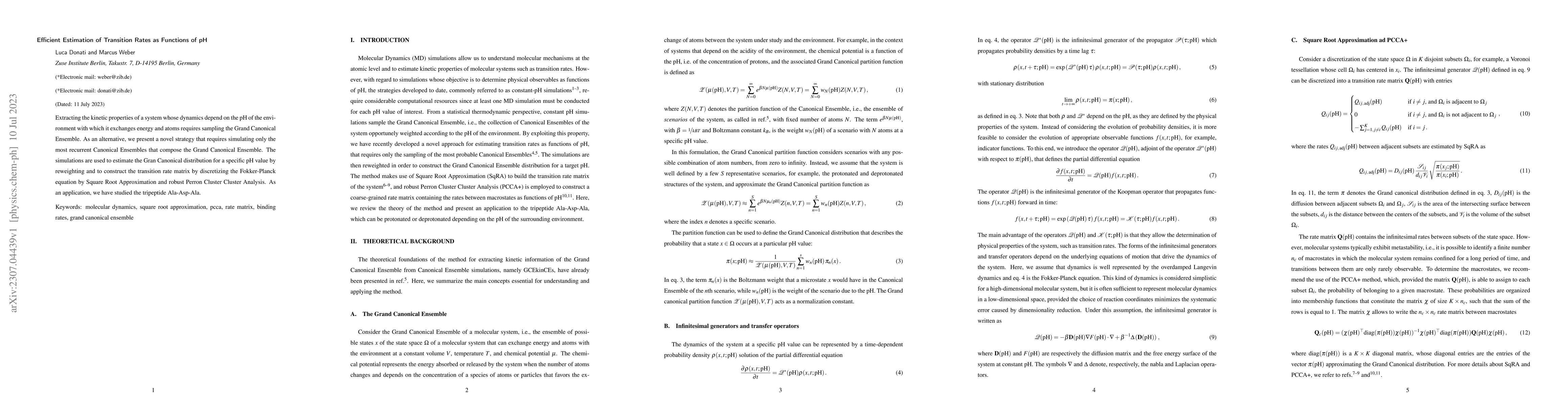 Thumbnail for Efficient Estimation of Transition Rates as Functions of pH