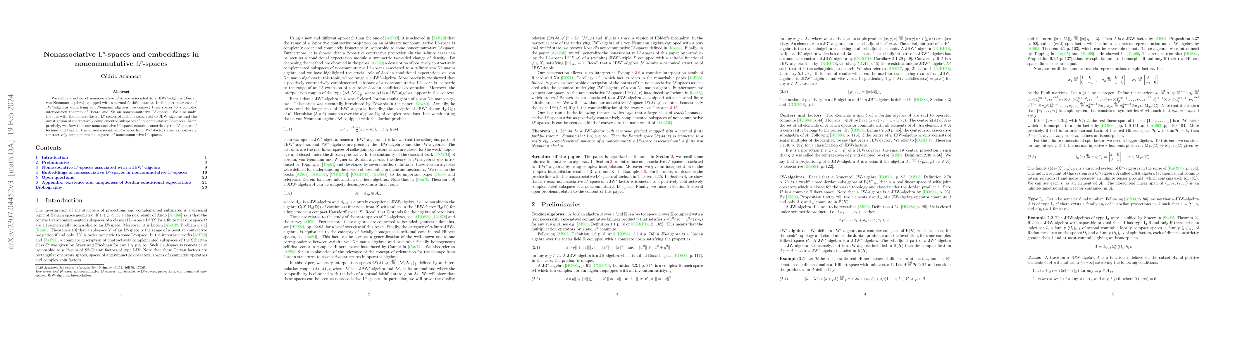 Thumbnail for Nonassociative $\mathrm{L}^p$-spaces and embeddings in noncommutative
  $\mathrm{L}^p$-spaces