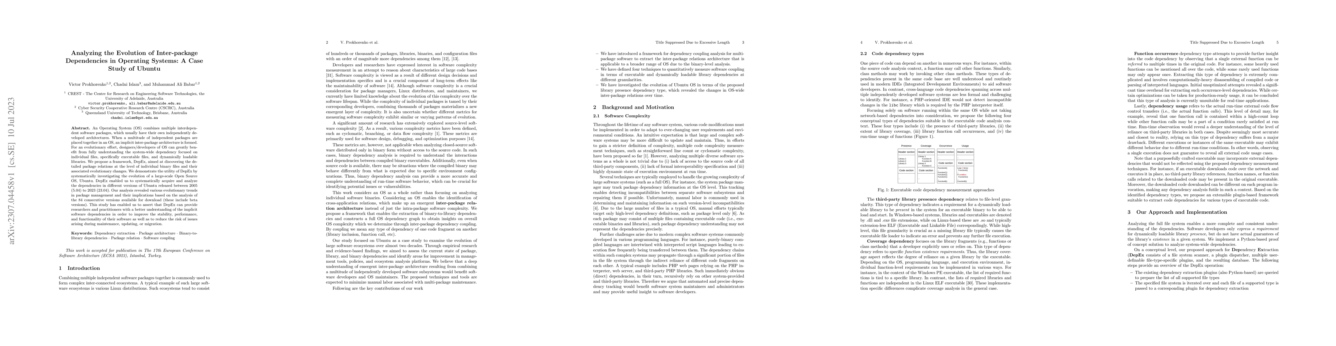 Thumbnail for Analyzing the Evolution of Inter-package Dependencies in Operating
  Systems: A Case Study of Ubuntu
