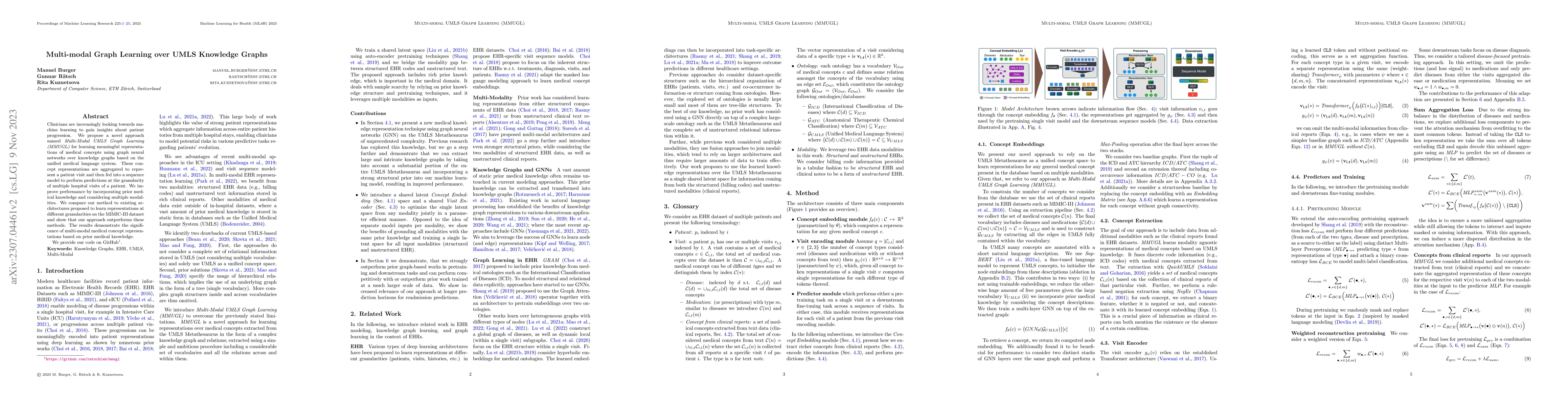 Thumbnail for Multi-modal Graph Learning over UMLS Knowledge Graphs