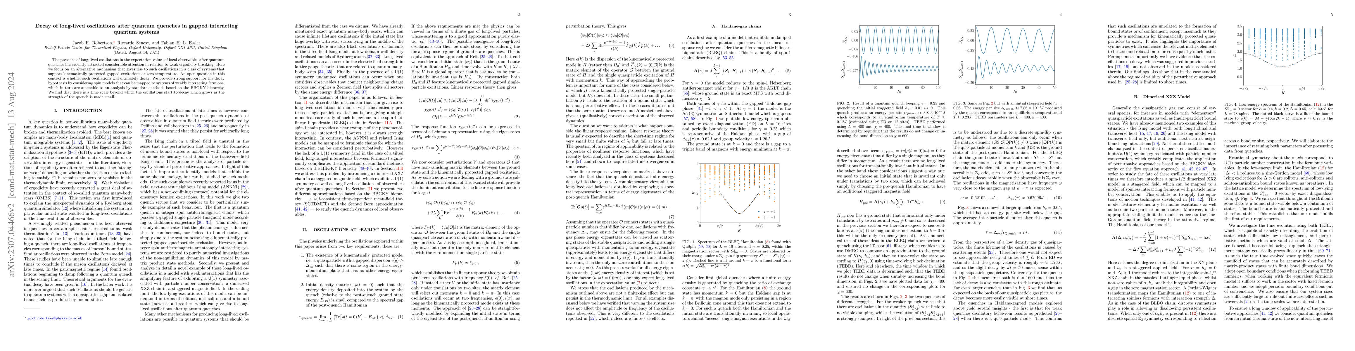 Thumbnail for Decay of long-lived oscillations after quantum quenches in gapped
  interacting quantum systems