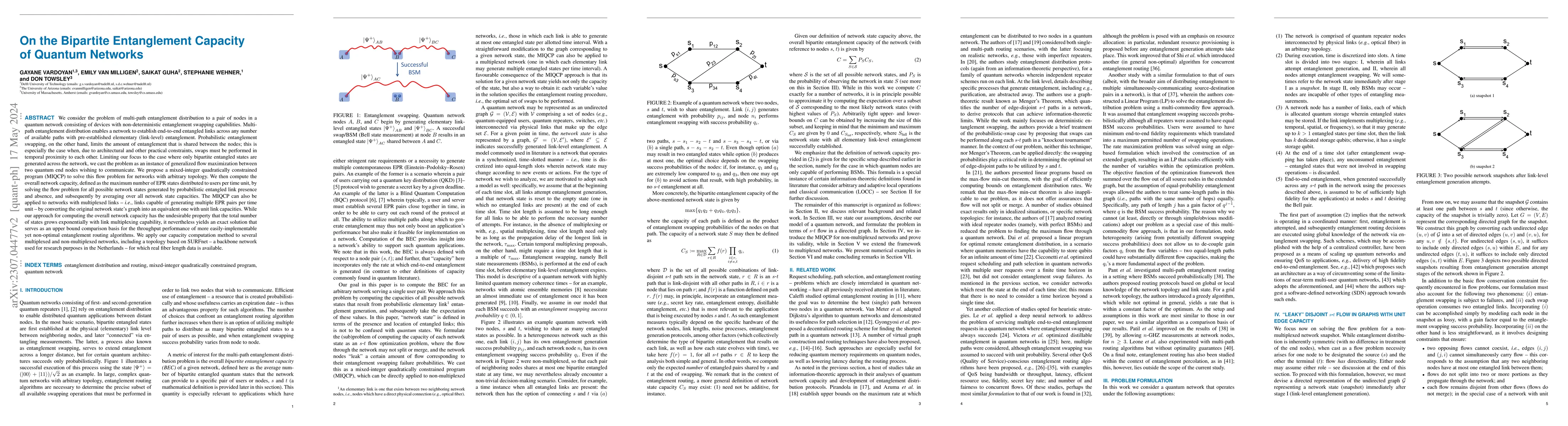 Thumbnail for On the Bipartite Entanglement Capacity of Quantum Networks