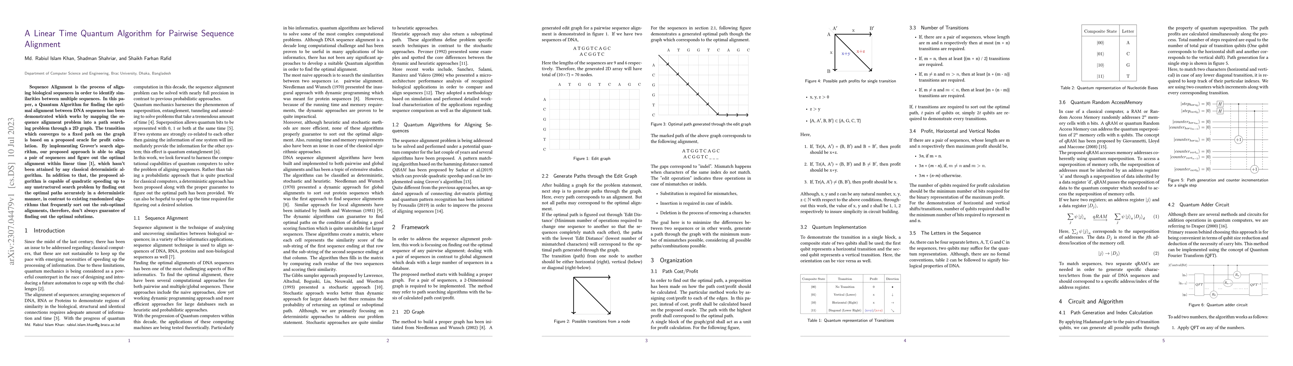 Thumbnail for A Linear Time Quantum Algorithm for Pairwise Sequence Alignment