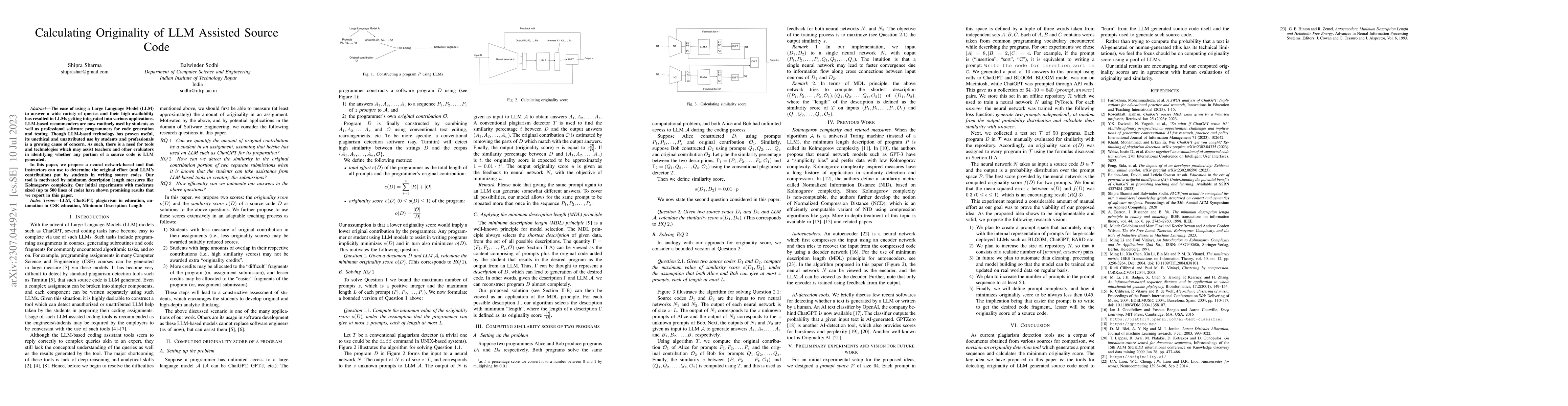 Thumbnail for Calculating Originality of LLM Assisted Source Code