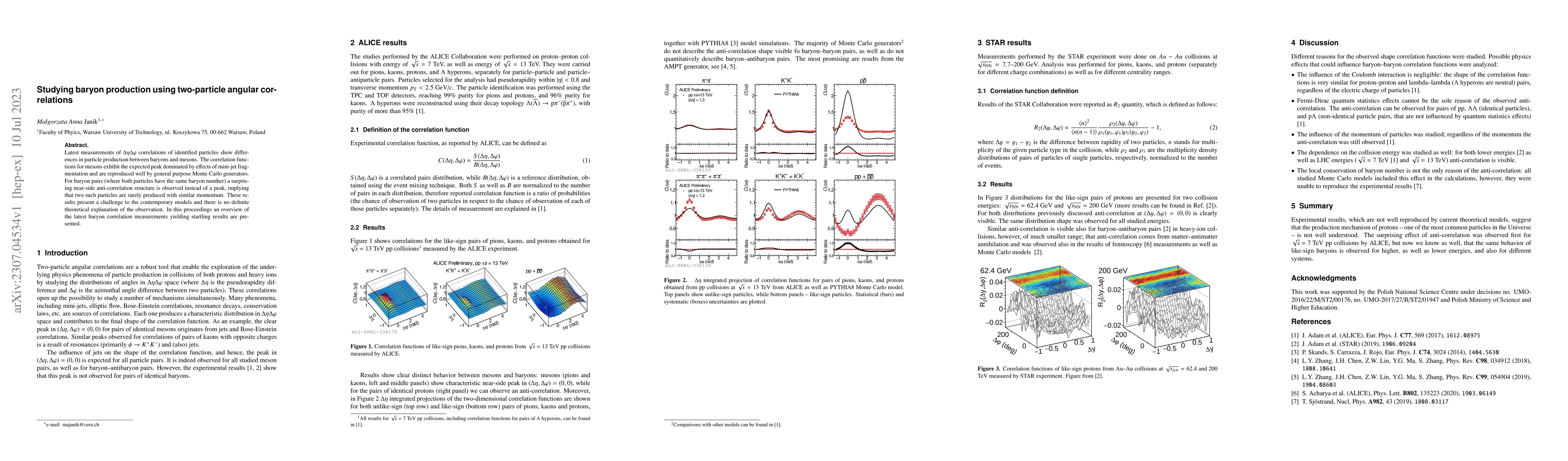 Thumbnail for Studying baryon production using two-particle angular correlations