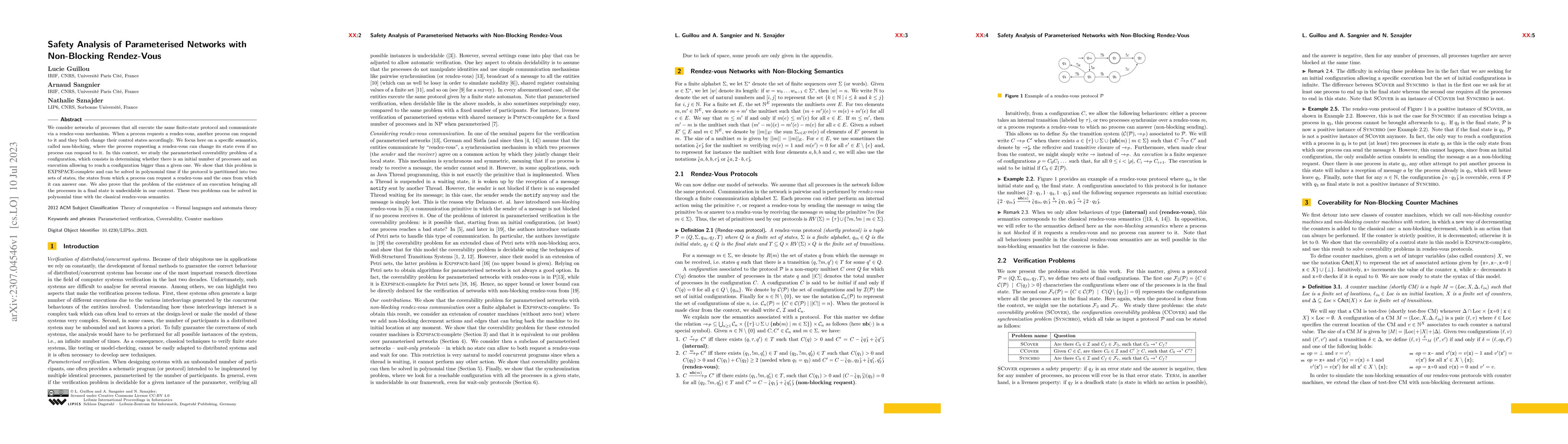 Thumbnail for Safety Analysis of Parameterised Networks with Non-Blocking Rendez-Vous