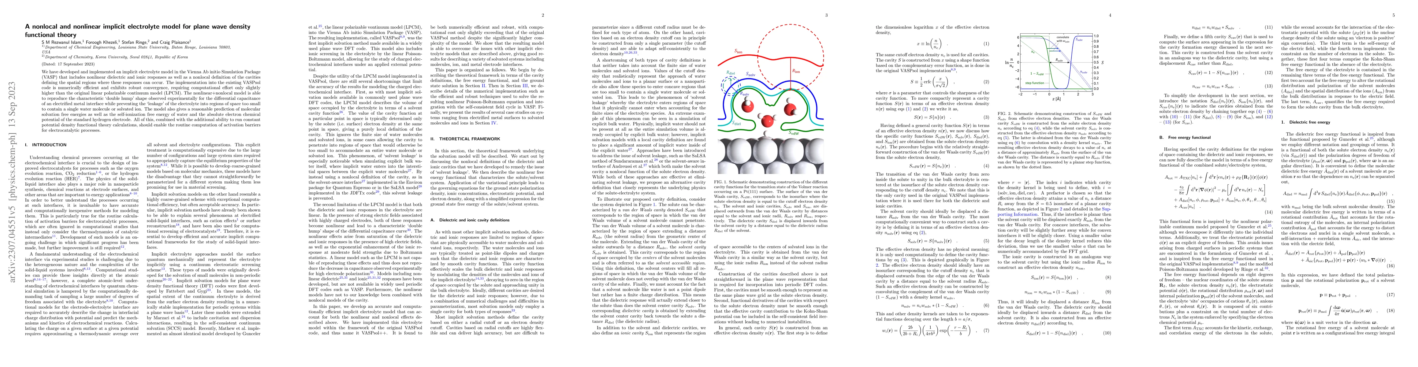 Thumbnail for A nonlocal and nonlinear implicit electrolyte model for plane wave
  density functional theory