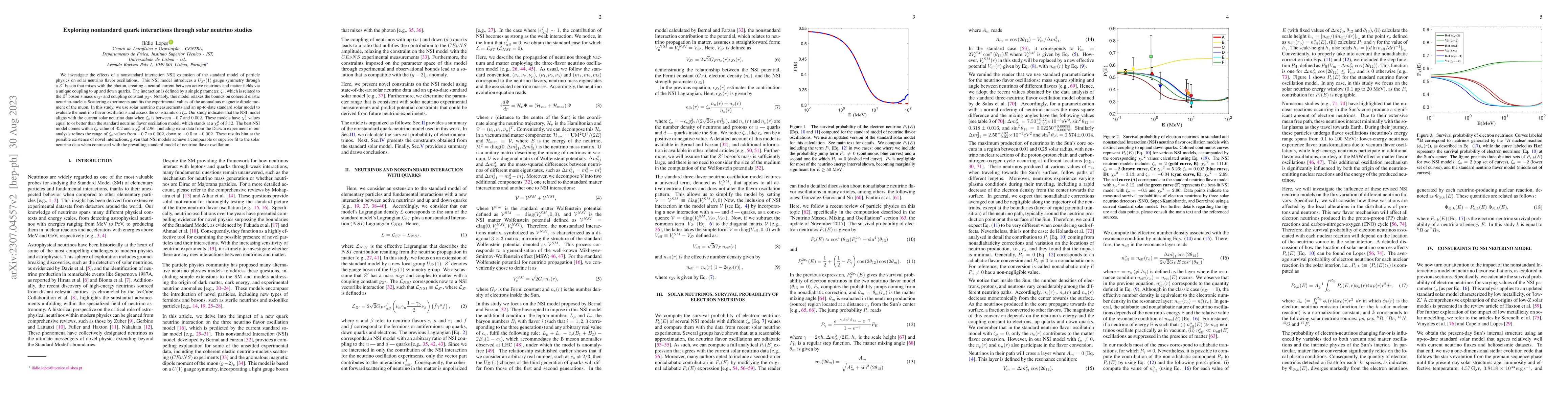 Thumbnail for Exploring nonstandard quark interactions through solar neutrino studies