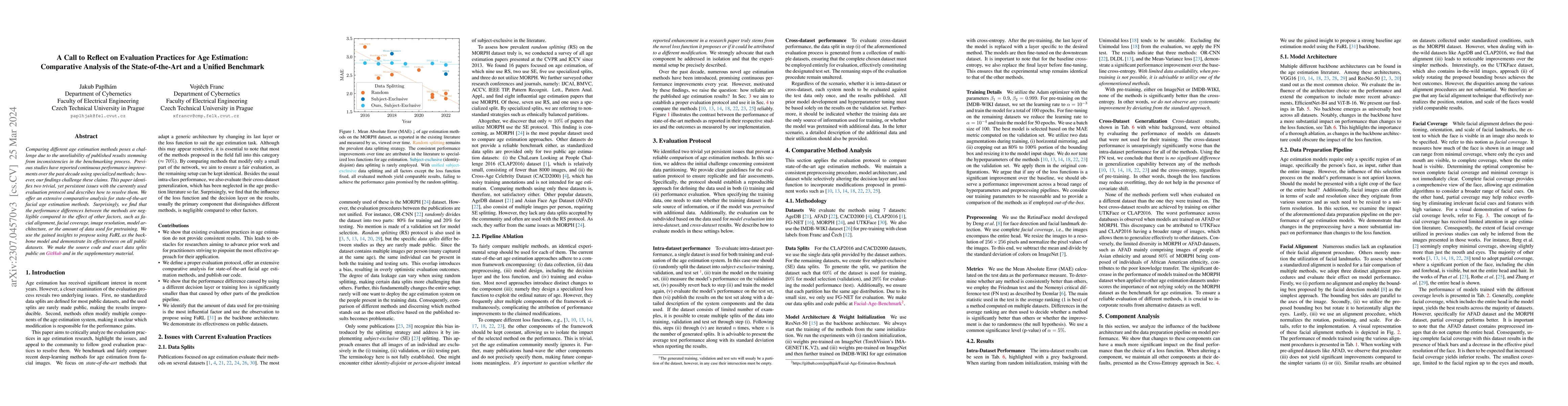 Thumbnail for A Call to Reflect on Evaluation Practices for Age Estimation:
  Comparative Analysis of the State-of-the-Art and a Unified Benchmark