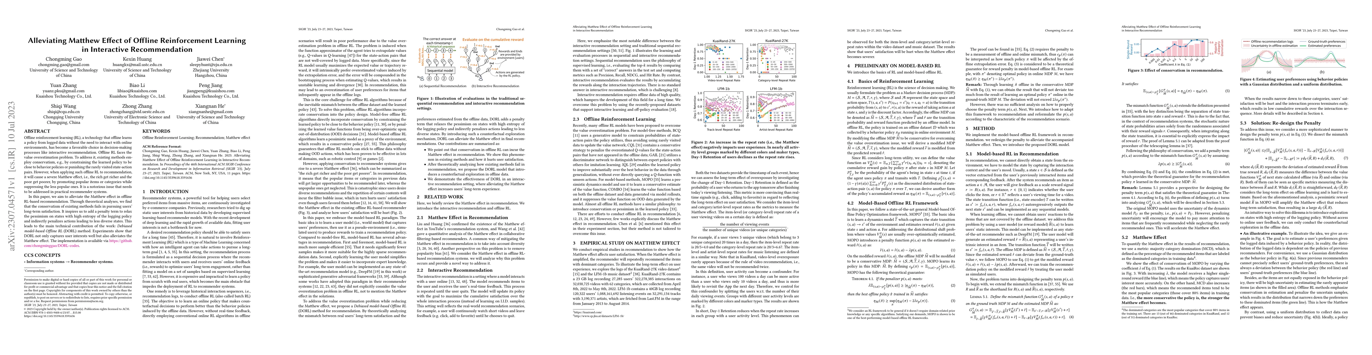Thumbnail for Alleviating Matthew Effect of Offline Reinforcement Learning in
  Interactive Recommendation