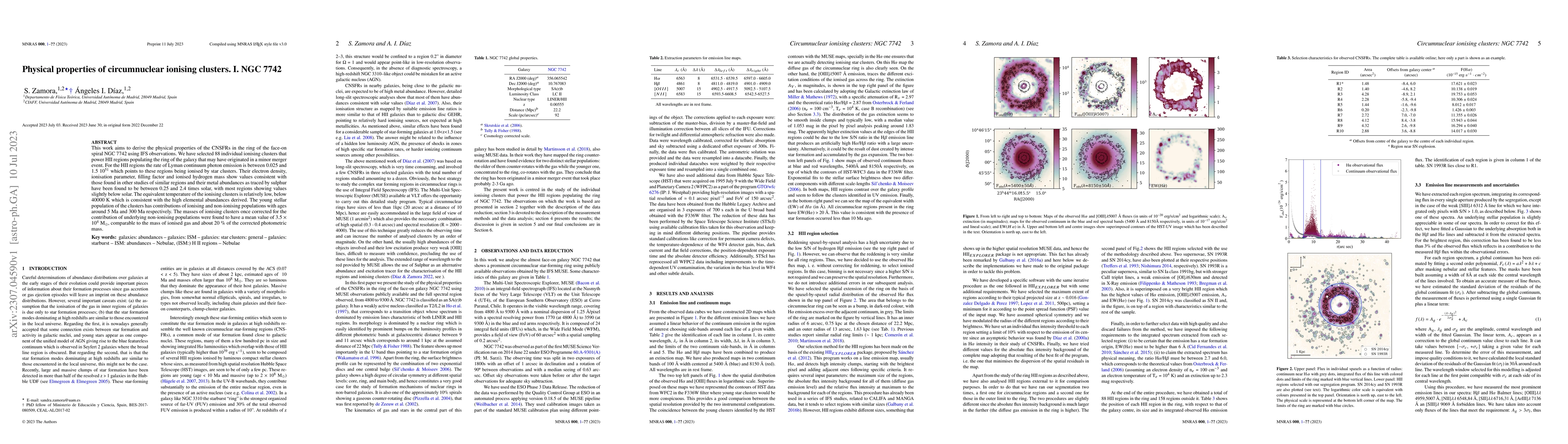 Thumbnail for Physical properties of circumnuclear ionising clusters. I. NGC 7742