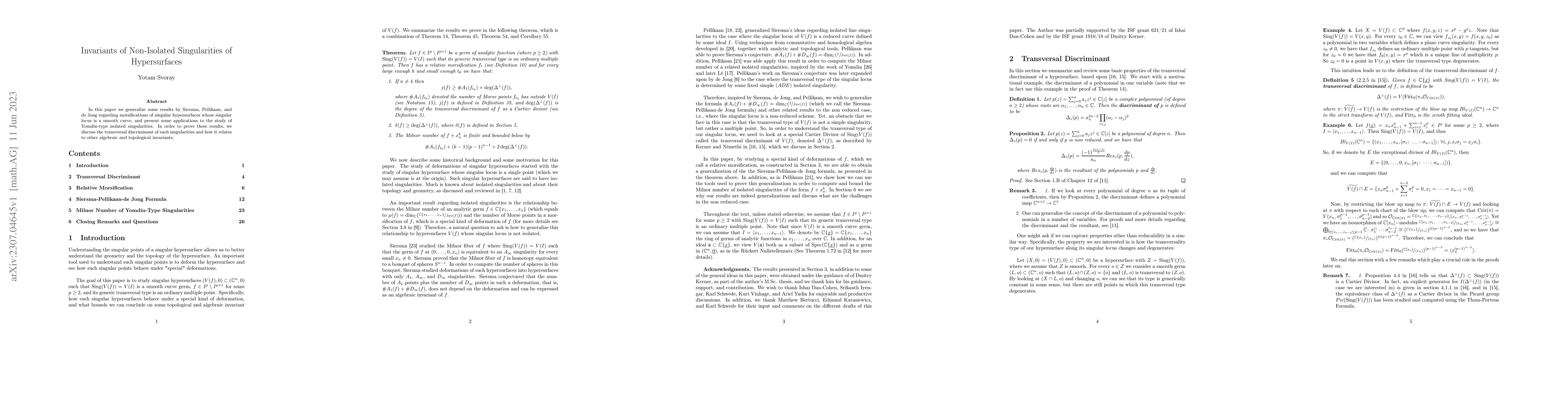 Thumbnail for Invariants of Non-Isolated Singularities of Hypersurfaces