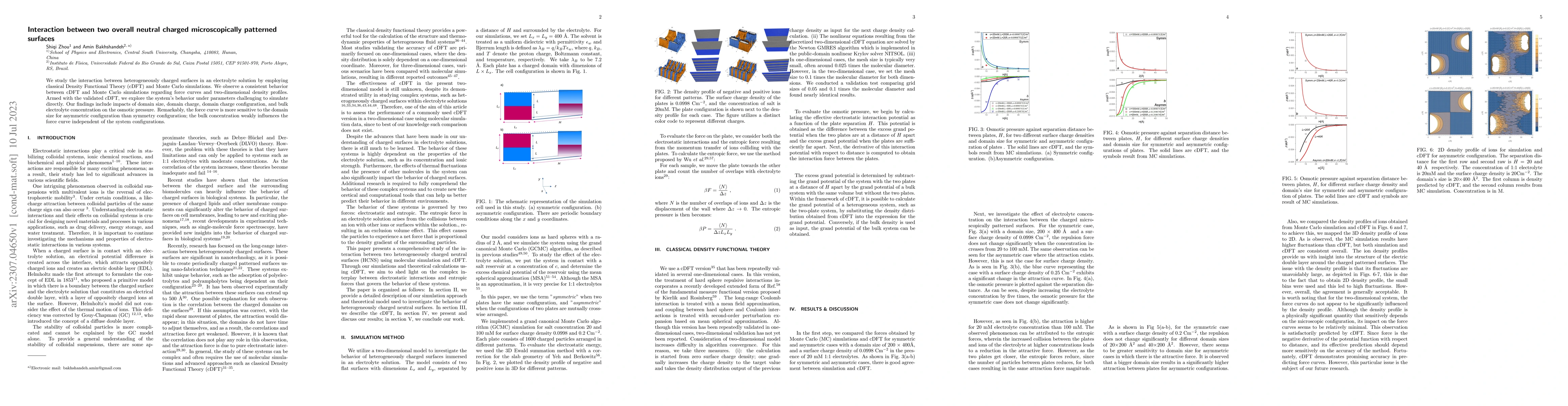 Thumbnail for Interaction between two overall neutral charged microscopically
  patterned surfaces