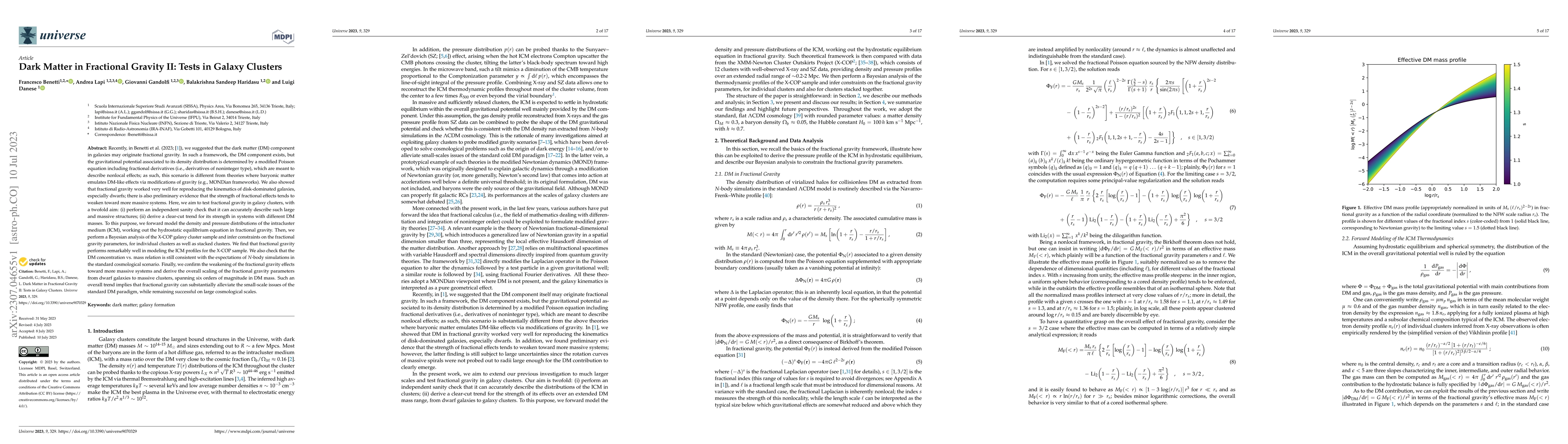Thumbnail for Dark Matter in Fractional Gravity II: Tests in Galaxy Clusters