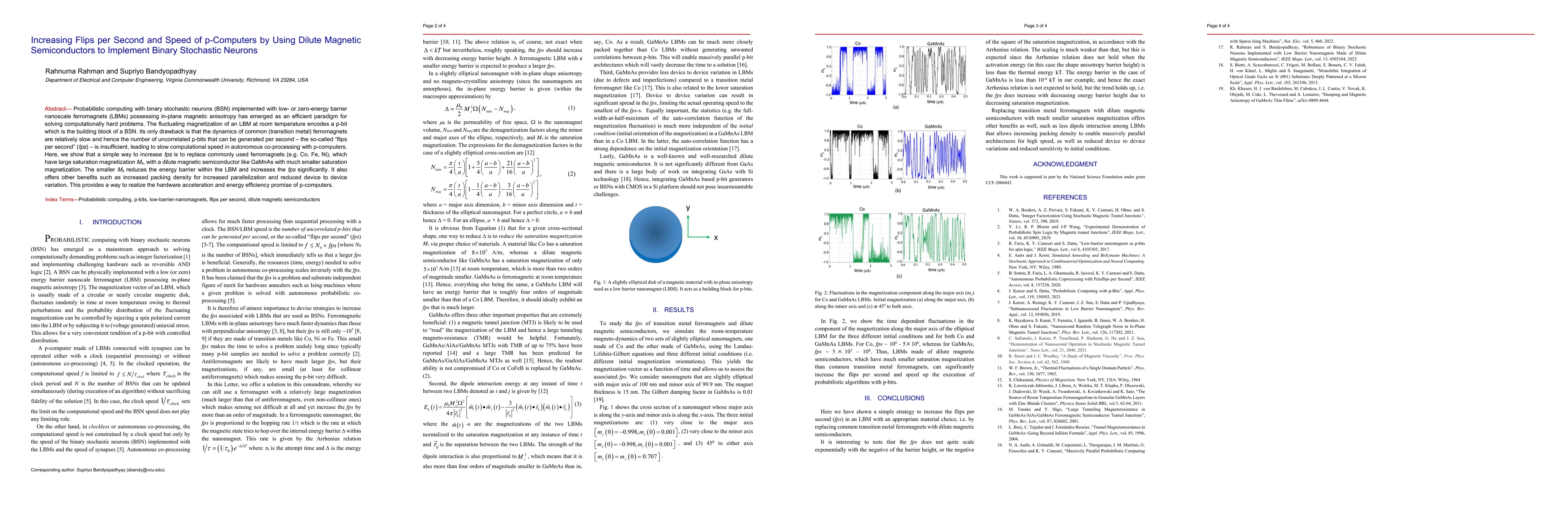 Thumbnail for Increasing Flips per Second and Speed of p-Computers by Using Dilute
  Magnetic Semiconductors to Implement Binary Stochastic Neurons