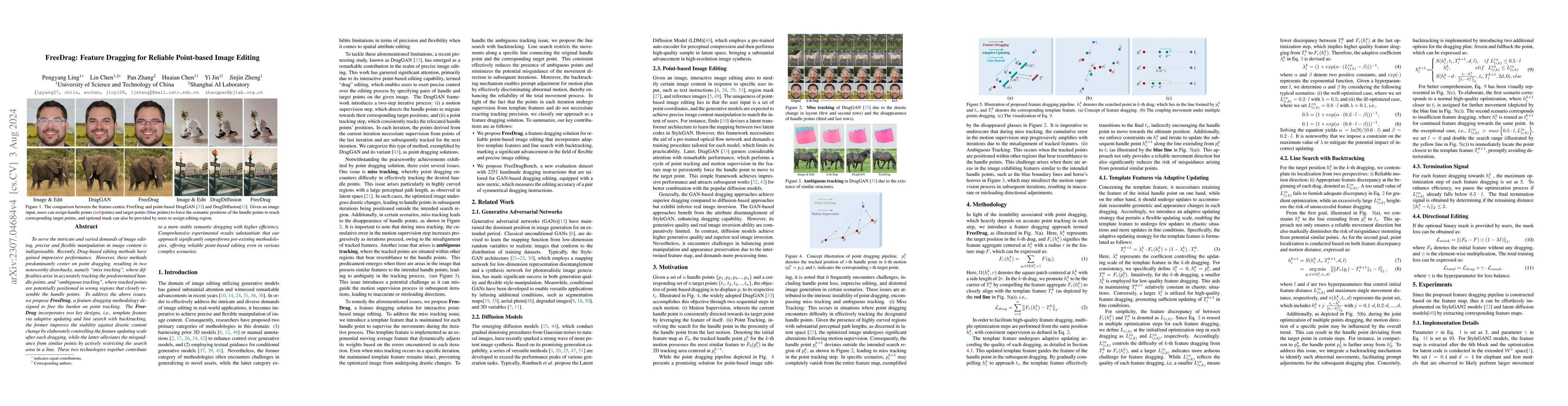 Thumbnail for FreeDrag: Feature Dragging for Reliable Point-based Image Editing