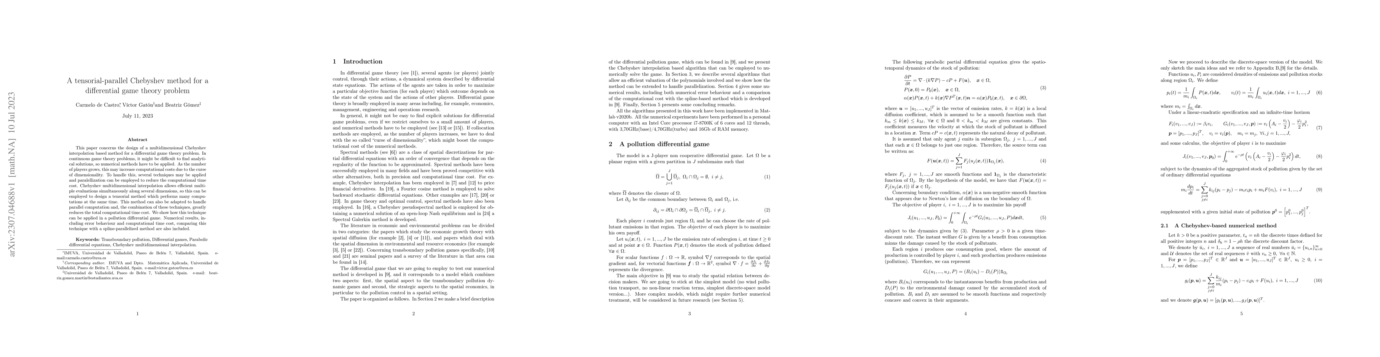 Thumbnail for A tensorial-parallel Chebyshev method for a differential game theory
  problem