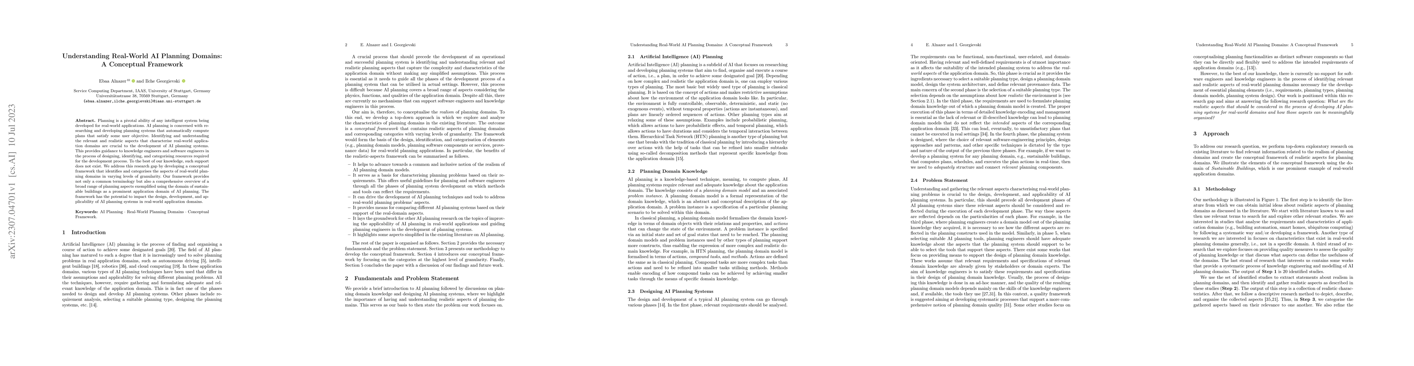 Thumbnail for Understanding Real-World AI Planning Domains: A Conceptual Framework