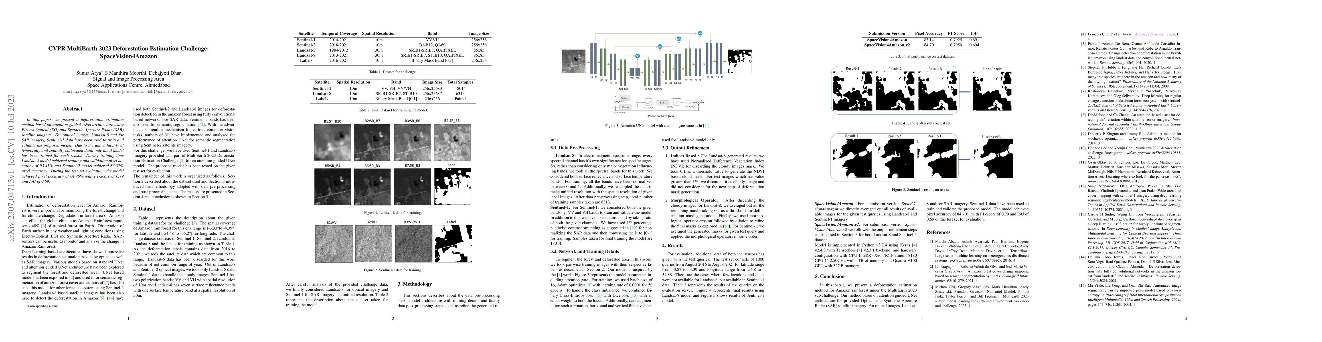 Thumbnail for CVPR MultiEarth 2023 Deforestation Estimation
  Challenge:SpaceVision4Amazon