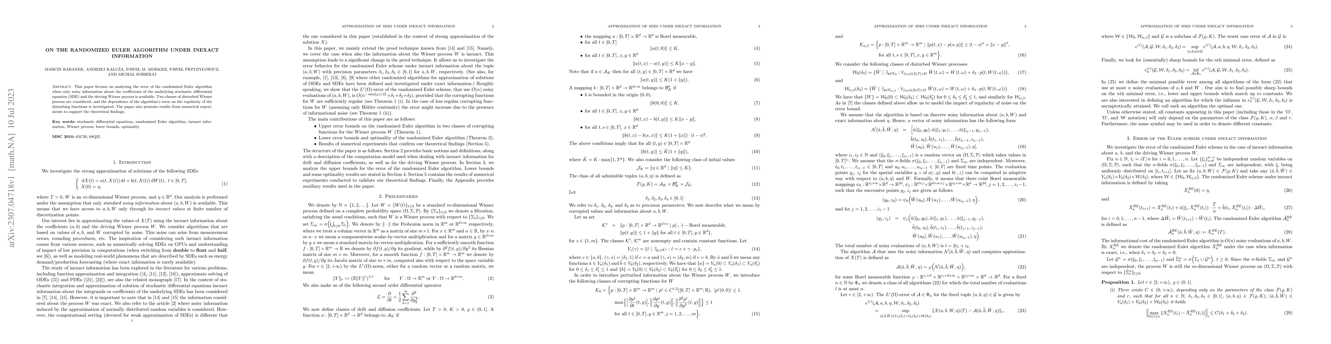Thumbnail for On the randomized Euler algorithm under inexact information