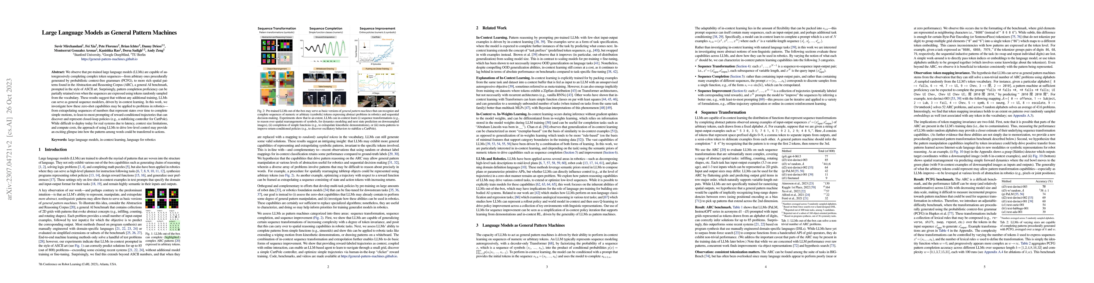 Thumbnail for Large Language Models as General Pattern Machines
