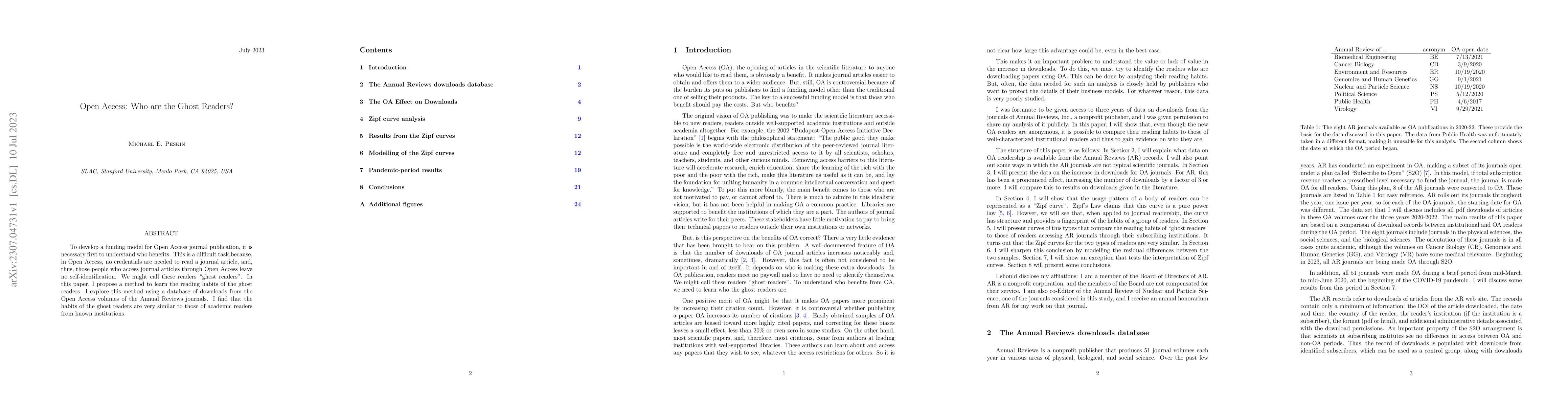 Thumbnail for Open Access: Who are the Ghost Readers?