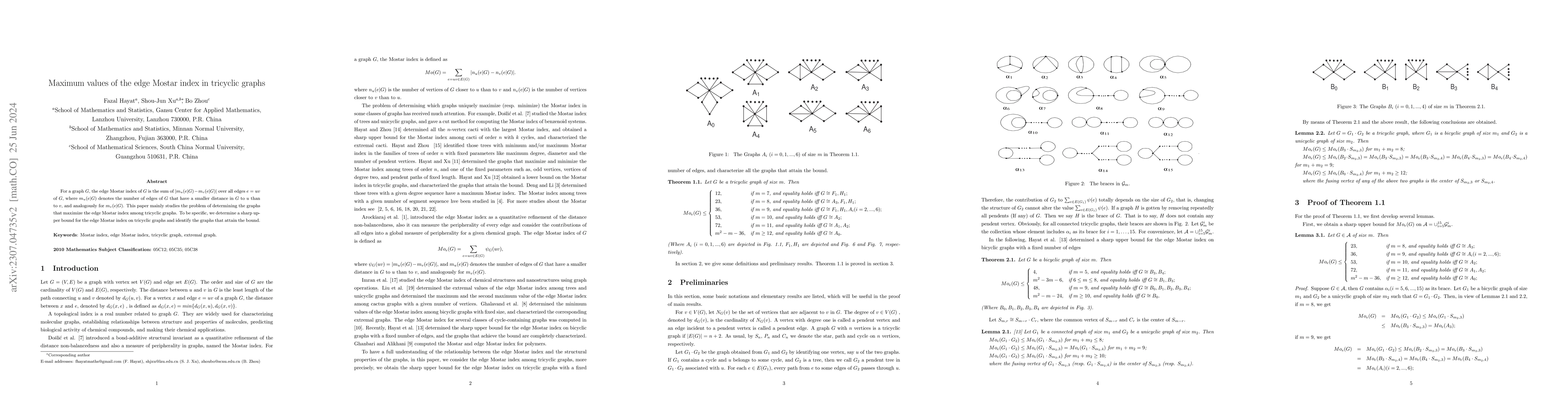 Thumbnail for Maximum values of the edge Mostar index in tricyclic graphs